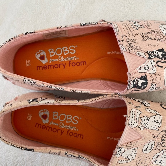 Skechers BOBS Pink Quote Me Cats Slip-OnWomen's size 6 - Picture 2 of 5